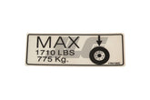 1704135 Decal, Max Tire | JLG